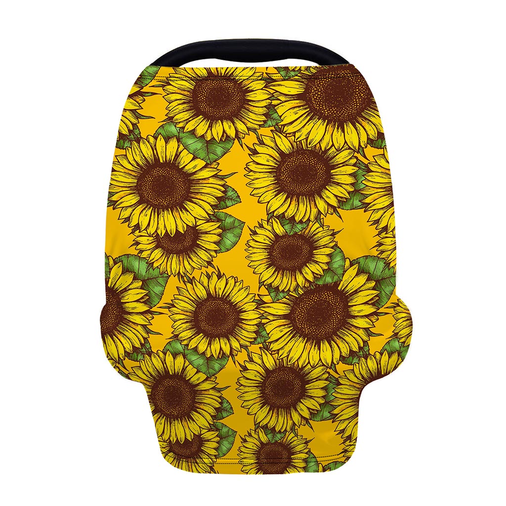 Classic Vintage Sunflower Pattern Print Baby Seat Cover