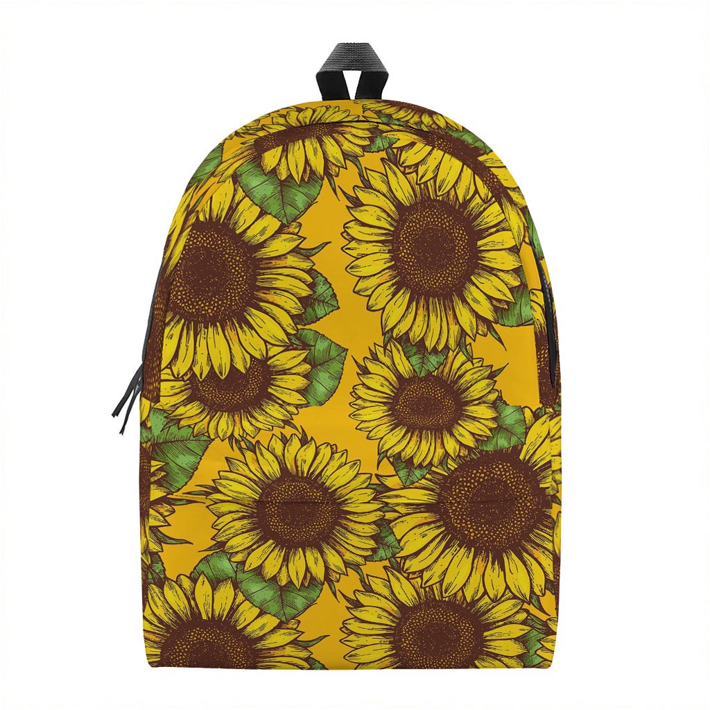 Classic Vintage Sunflower Pattern Print Backpack