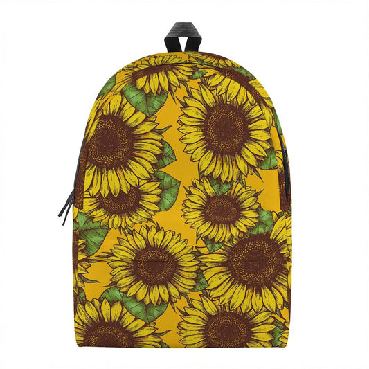 Classic Vintage Sunflower Pattern Print Backpack