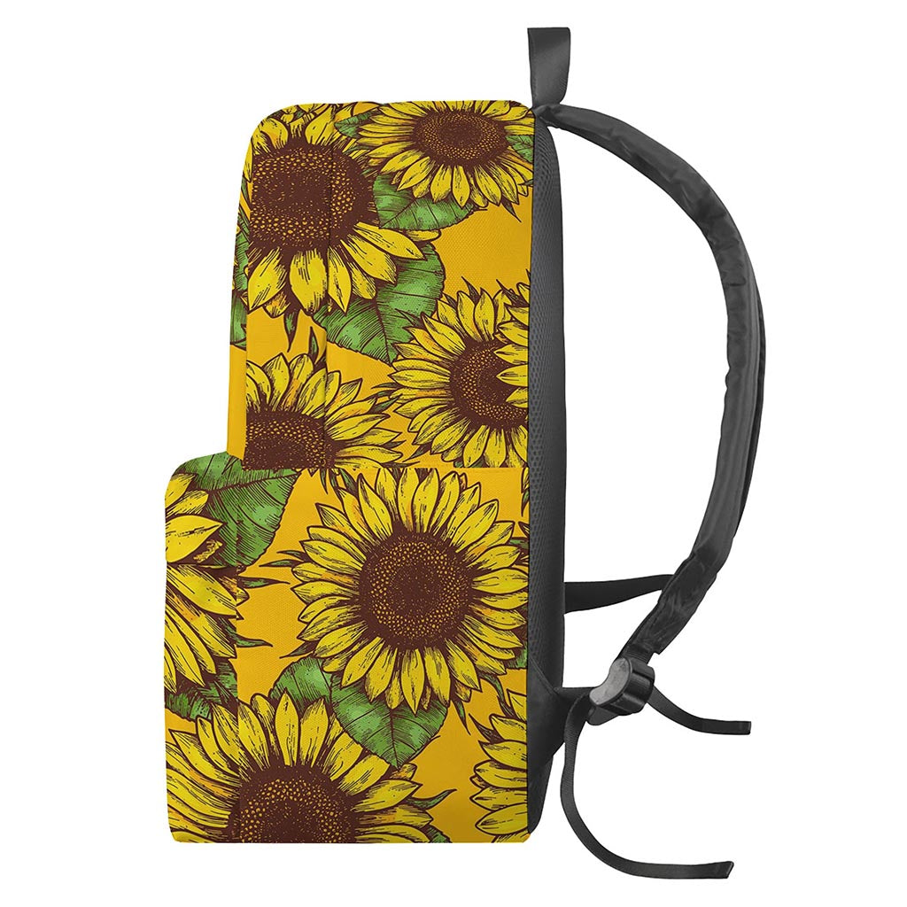 Classic Vintage Sunflower Pattern Print Backpack