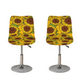 Classic Vintage Sunflower Pattern Print Bar Stool Covers