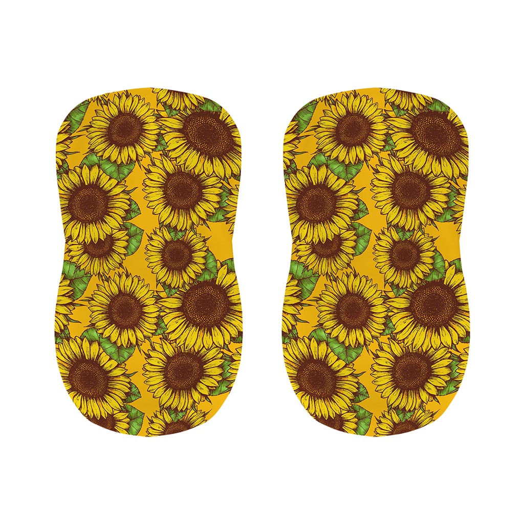 Classic Vintage Sunflower Pattern Print Bar Stool Covers