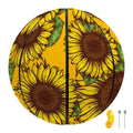 Classic Vintage Sunflower Pattern Print Basketball