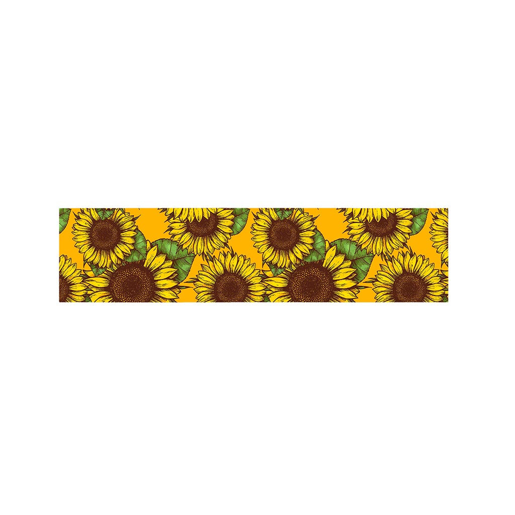 Classic Vintage Sunflower Pattern Print Bed Runner