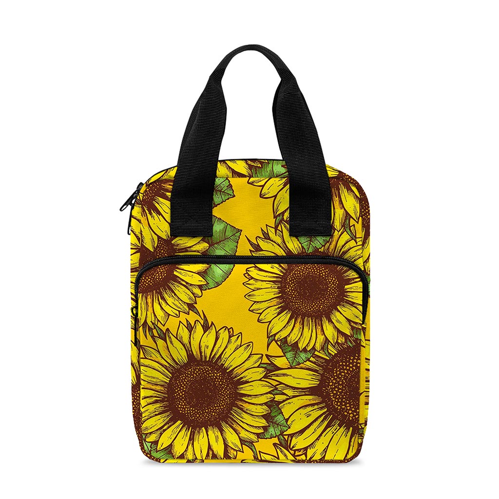 Classic Vintage Sunflower Pattern Print Bible Tote Bag