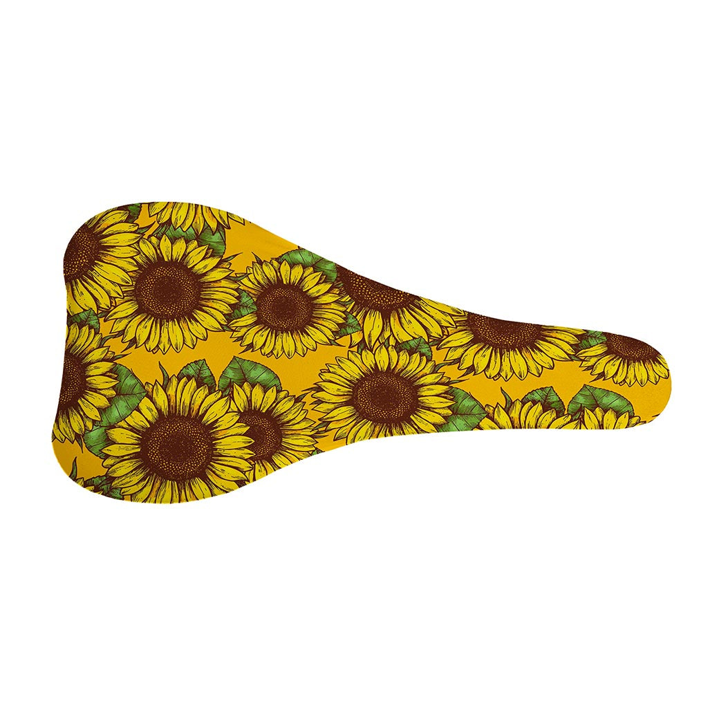 Classic Vintage Sunflower Pattern Print Bicycle Seat Cover
