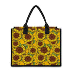 Classic Vintage Sunflower Pattern Print Canvas Tote Bag