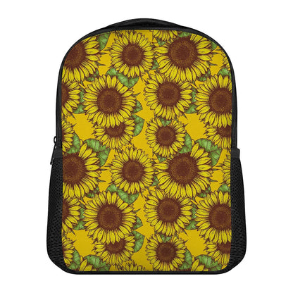 Classic Vintage Sunflower Pattern Print Casual Backpack
