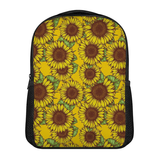 Classic Vintage Sunflower Pattern Print Casual Backpack