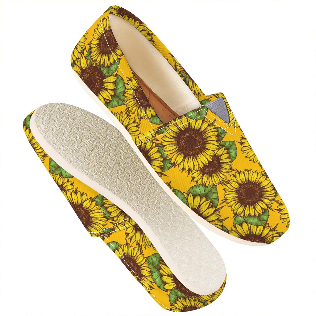 Classic Vintage Sunflower Pattern Print Casual Shoes