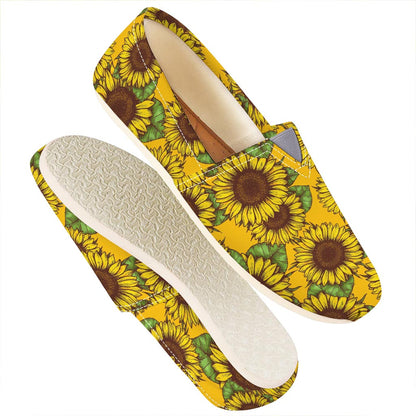 Classic Vintage Sunflower Pattern Print Casual Shoes