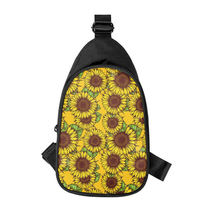 Classic Vintage Sunflower Pattern Print Chest Bag