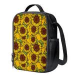 Classic Vintage Sunflower Pattern Print Crossbody Lunch Bag