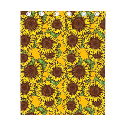Classic Vintage Sunflower Pattern Print Curtain