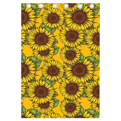 Classic Vintage Sunflower Pattern Print Curtain