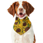 Classic Vintage Sunflower Pattern Print Dog Bandana
