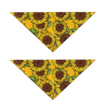 Classic Vintage Sunflower Pattern Print Dog Bandana