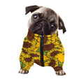 Classic Vintage Sunflower Pattern Print Dog Zip Up Jacket