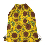 Classic Vintage Sunflower Pattern Print Drawstring Bag