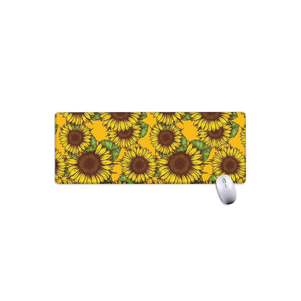 Classic Vintage Sunflower Pattern Print Extended Mouse Pad