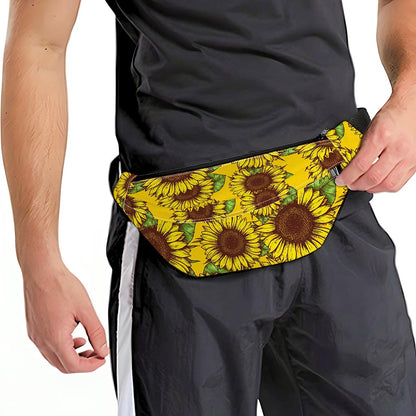 Classic Vintage Sunflower Pattern Print Fanny Pack