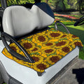 Classic Vintage Sunflower Pattern Print Golf Cart Seat Cover
