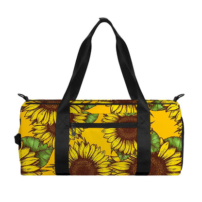 Classic Vintage Sunflower Pattern Print Gym Bag