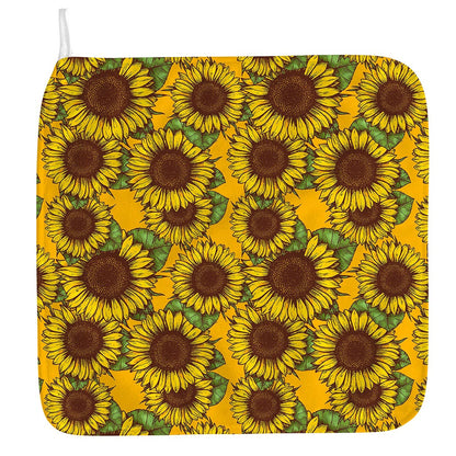 Classic Vintage Sunflower Pattern Print Hand Towel