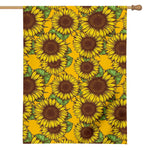 Classic Vintage Sunflower Pattern Print House Flag