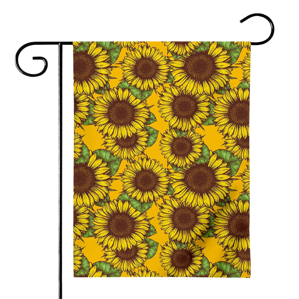 Classic Vintage Sunflower Pattern Print House Flag