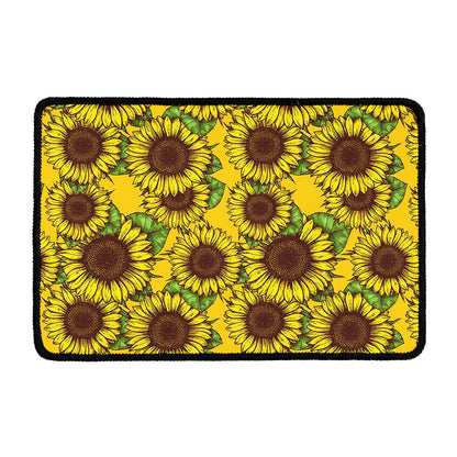 Classic Vintage Sunflower Pattern Print Kitchen Mat