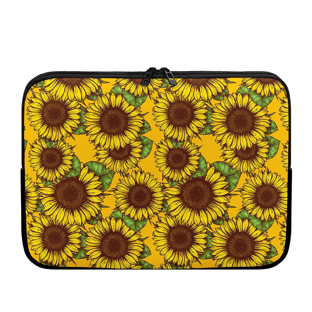 Classic Vintage Sunflower Pattern Print Laptop Sleeve