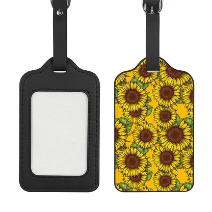 Classic Vintage Sunflower Pattern Print Luggage Tag