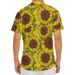 Classic Vintage Sunflower Pattern Print Men's Deep V-Neck Shirt