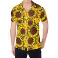 Classic Vintage Sunflower Pattern Print Men's Shirt
