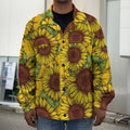 Classic Vintage Sunflower Pattern Print Men's Shirt Jacket