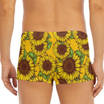 Classic Vintage Sunflower Pattern Print Men's Short Boxer Briefs