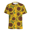 Classic Vintage Sunflower Pattern Print Men's Athletic T-Shirt