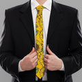 Classic Vintage Sunflower Pattern Print Necktie