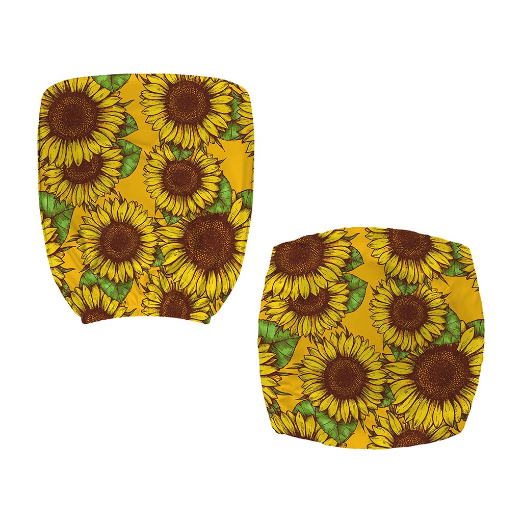 Classic Vintage Sunflower Pattern Print Office Chair Cover