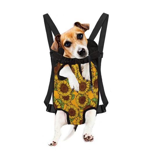 Classic Vintage Sunflower Pattern Print Pet Carrier Backpack