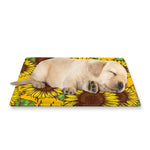 Classic Vintage Sunflower Pattern Print Pet Cooling Mat Cover
