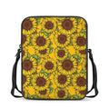 Classic Vintage Sunflower Pattern Print Rectangular Crossbody Bag