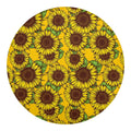 Classic Vintage Sunflower Pattern Print Round Blanket