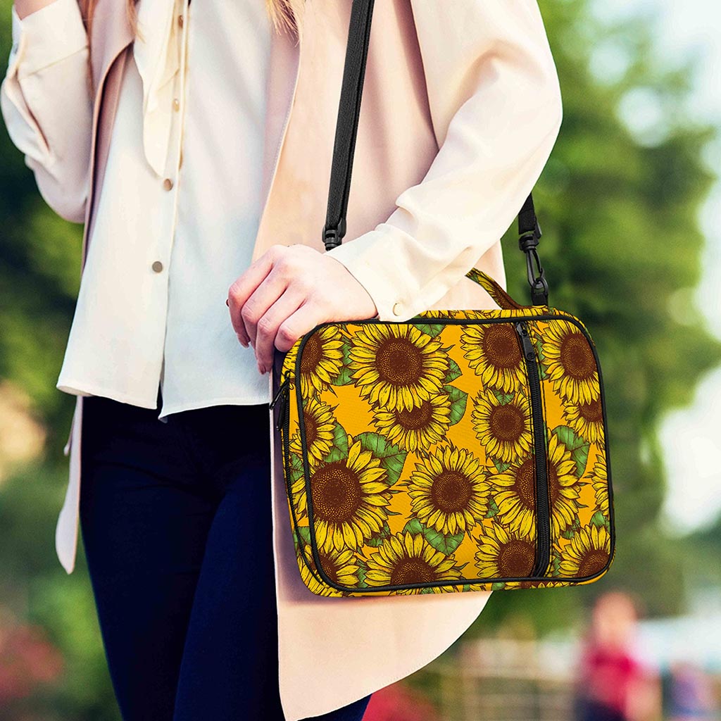 Classic Vintage Sunflower Pattern Print Shoulder Strap Bible Bag