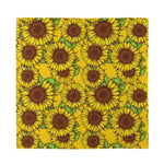 Classic Vintage Sunflower Pattern Print Silk Bandana