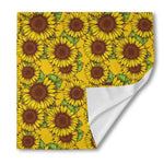 Classic Vintage Sunflower Pattern Print Silk Bandana
