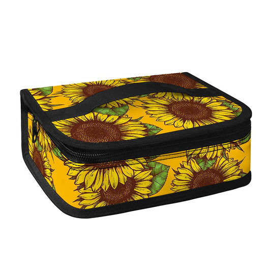 Classic Vintage Sunflower Pattern Print Small Lunch Bag