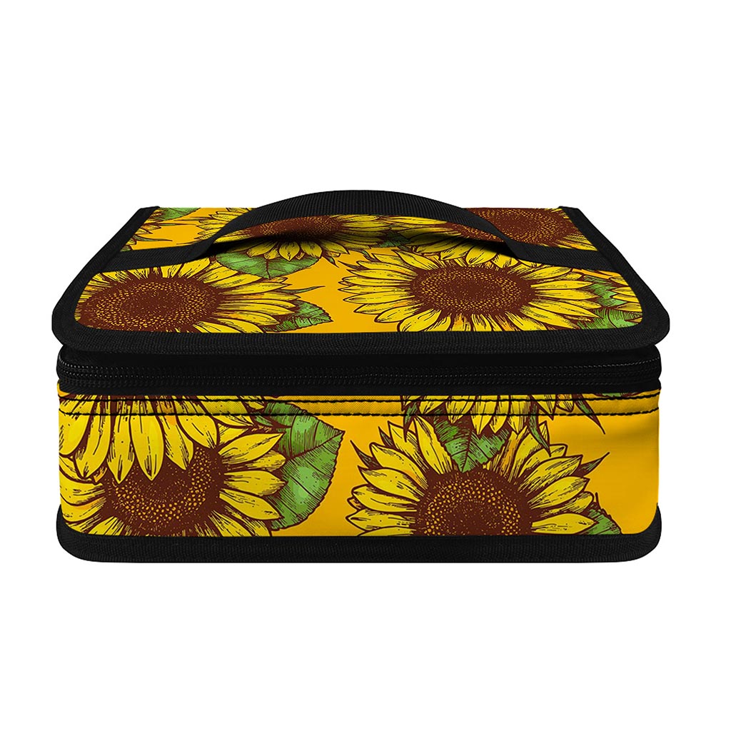 Classic Vintage Sunflower Pattern Print Small Lunch Bag