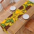 Classic Vintage Sunflower Pattern Print Table Runner